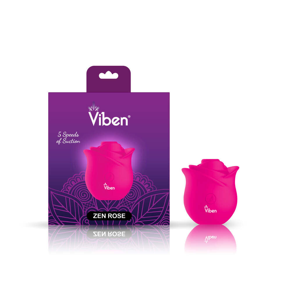 Zen Rose Pleasure Air Vibrator - Hot Pink