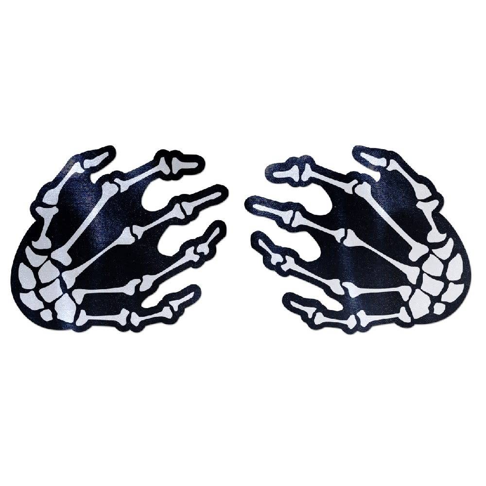 White Boney Skeleton Hands Pasties