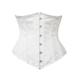 Brocade Underbust Corset Bridal White