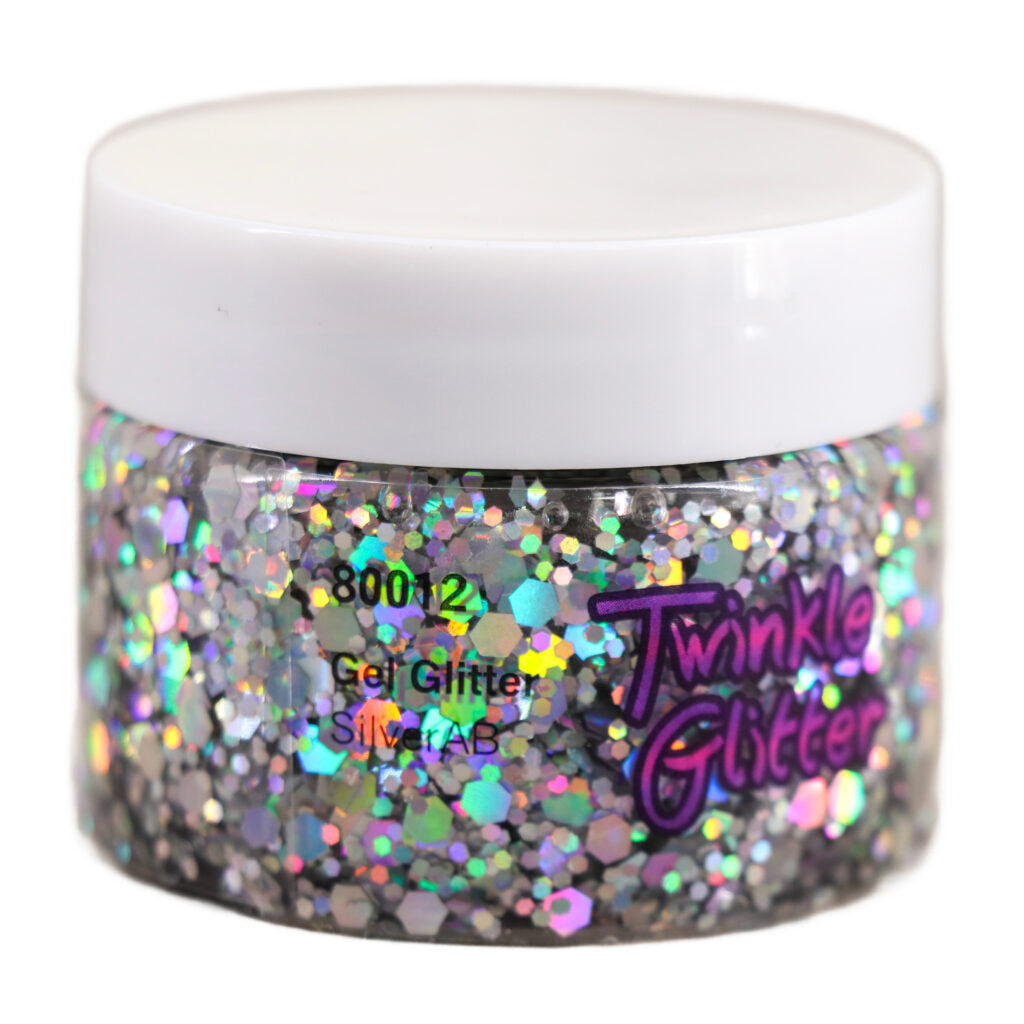 Silver Chunky Gel Glitter 1.5 Ounce