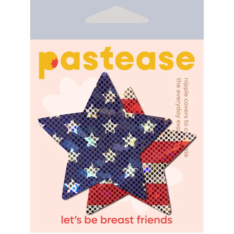 Glittering Stars and Stripes Patriotic Star Pasties