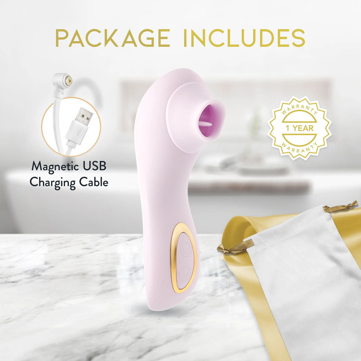 Delice Fleur Fluttering Suction Personal Massager